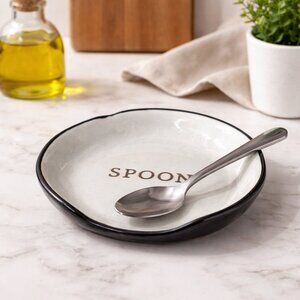 Hearth & Hand Magnolia Spoon Rest | White Stoneware Kitchen Dish